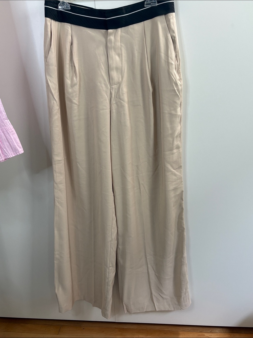 NONchalant Cream Trousers with Black Trim M
